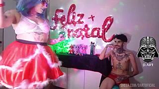 brazilian blonde's naughtiest bareback christmas monster cock?