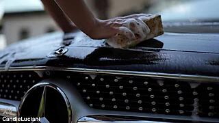 mercedes gets pussy licked fucked by cute lesbians car wash toys