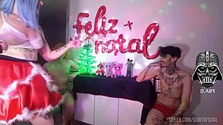 brazilian blonde's naughtiest bareback christmas monster cock?