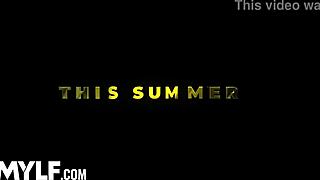 Three Hot Babes in Heels Ride Cocks on Sofa in Mylfwood Parody Trailer