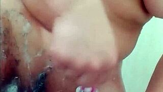 Watch This Steamy Shower Waxing On Hot Young Babe's Perky Tits!