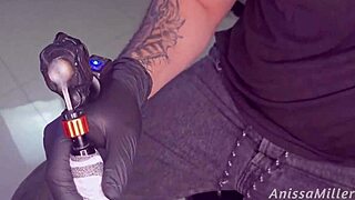 big ass tattoo slut trades sex for ink from her artist anissamiller