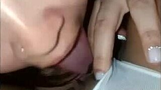 Two latina lesbians tease with foreplay and humping