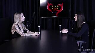 Melina Khalifa's Sheer Red Lingerie Tease in Fire Cast Interview