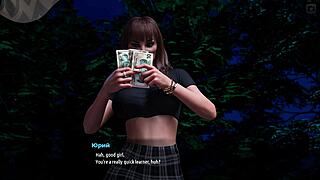 big titted milf slurps cock then rides it outdoors like a whore