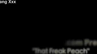 petite ebony freak peach takes massive cumshot on ass 🍑💦🔥