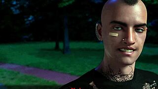 big titted milf slurps cock then rides it outdoors like a whore