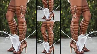 imagine hot heels and legs dripping with endless cum shots