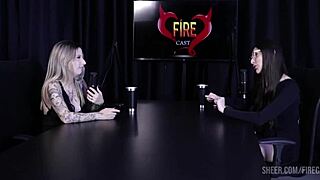 Melina Khalifa's Sheer Red Lingerie Tease in Fire Cast Interview