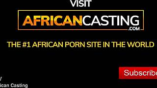 ebony milf squirt on painal during africancasting interview closeup?