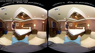 Naughty America vr stars big natural tits pornstar riding monster cock in hotel lingerie sex?