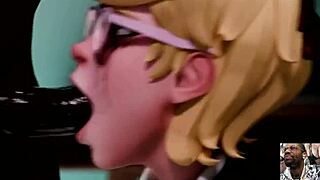 Judy squirts from anal fuck on bald pussy!