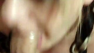 Hot Wife's Sloppy Deepthroat Tit Play Chokes On Huge Cock!