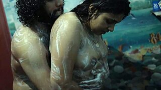 desi bhabhi's fat ass licked in shower by horny hubby