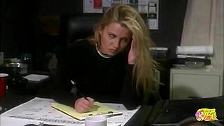 i crave the steamy office threesome where lesbian hotties unleash their strapon
