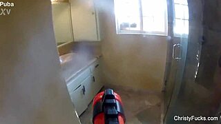 christy mack strips nude in steamy shower play