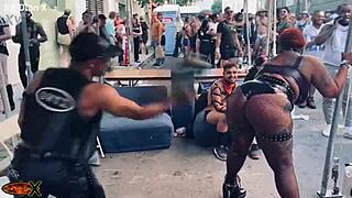 found this brat at folsom takin my flogger bdsm leather endgame