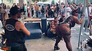 found this brat at folsom takin my flogger bdsm leather endgame