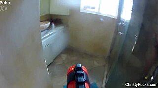 christy mack strips nude in steamy shower play