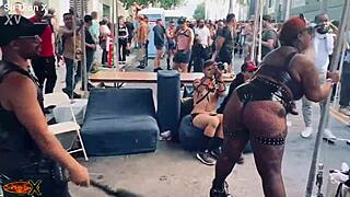 found this brat at folsom takin my flogger bdsm leather endgame