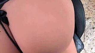 wife gifts hubby blonde stepdaughter sex doll outdoor