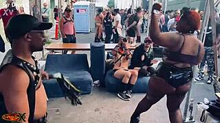 found this brat at folsom takin my flogger bdsm leather endgame