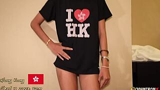 young skinny asian teen with small tits rides tourist cock pov creampie