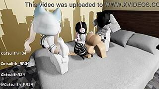 first foursome she calls friends over bent over riding doggystyle fun