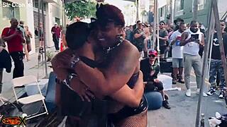 found this brat at folsom takin my flogger bdsm leather endgame