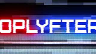 Green-haired shoplifter caught by security, bent over desk for rough doggystyle pounding and facial