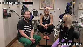 channy crossfire moans loud fingering shaved pussy backstage