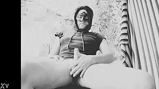 naked muscular man strokes big cock handjob pov bad wolf