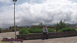 pussy flash! my slutty teacher fingers in public park with watchers 😈🌳💦 misscreamy