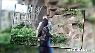 SLUTTY LATINA CUTIE FINGERS PUSSY BEFORE HARD OUTDOOR FUCK!