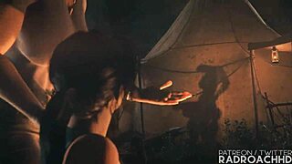 lara's guts rocked hard by futanari pounding extended cut
