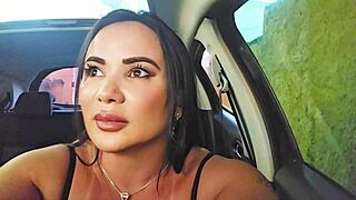 i waited in the parking lot for that horny married guy as a naughty app driver milf