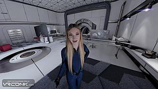 Blondy as susan storm deepthroats monster cock in fantastic four cosplay