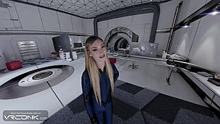 Blondy as susan storm deepthroats monster cock in fantastic four cosplay