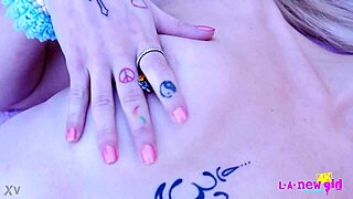 a cute blonde goes naked for close-up photoshoot