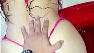 caught redhead pawg in thong handled raw jacuzzi pov