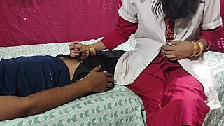 that indian doc babe rides her patient's big cock in the hospital bed