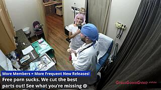 behind the scenes nurse channy crossfire humiliates patient with latex gloves pussy spreading in hospital