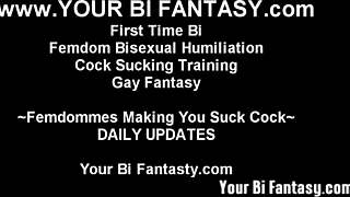 bisexual 3some femdom blowjobs make fantasies real 😈💦