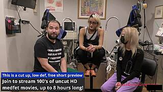 behind the scenes nurse channy crossfire humiliates patient with latex gloves pussy spreading in hospital