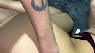 trio casero con compa de escuela doble vaginal y creampie anal 🔥🔥