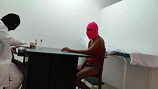 Doctor gives special sensual massage and attention to patient in hospital