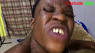 my thick ebony girlfriend rides bbc cowgirl till creampie overflow