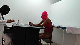 Doctor gives special sensual massage and attention to patient in hospital