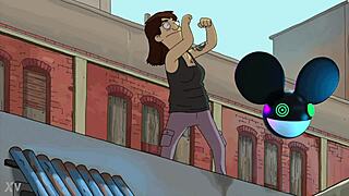 Dancing Bob's Burgers Character Bridged by Deadmau5 Lightwave