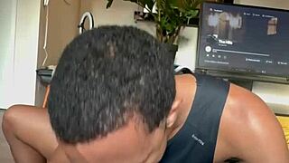 dominant stud milks mouth then floods twink ass with cum